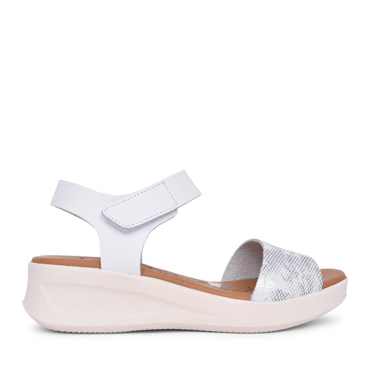 Ladies 5408 Velcro Sandal In White