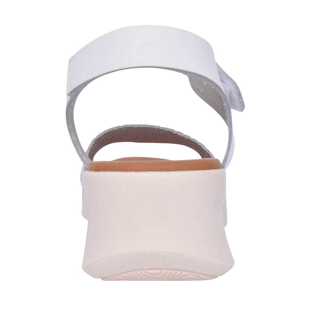 Ladies 5408 Velcro Sandal In White