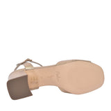Ladies 25600 Block Heel Sandal In Gold
