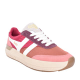 Ladies Raven Clb516 Laced Trainer In Pink