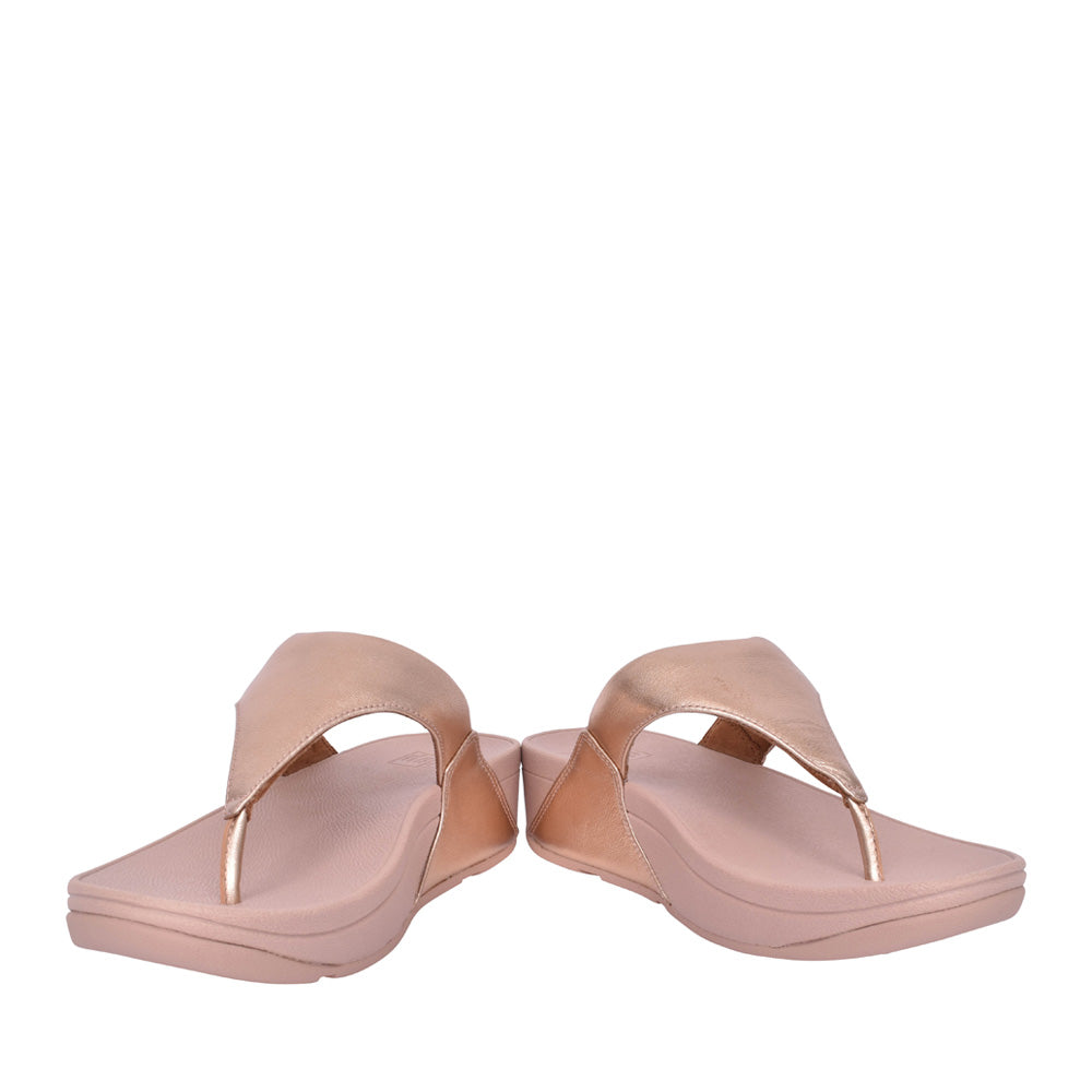 Ladies I88-323 Lulu Leather Toe Post Sandal In Rose Gold