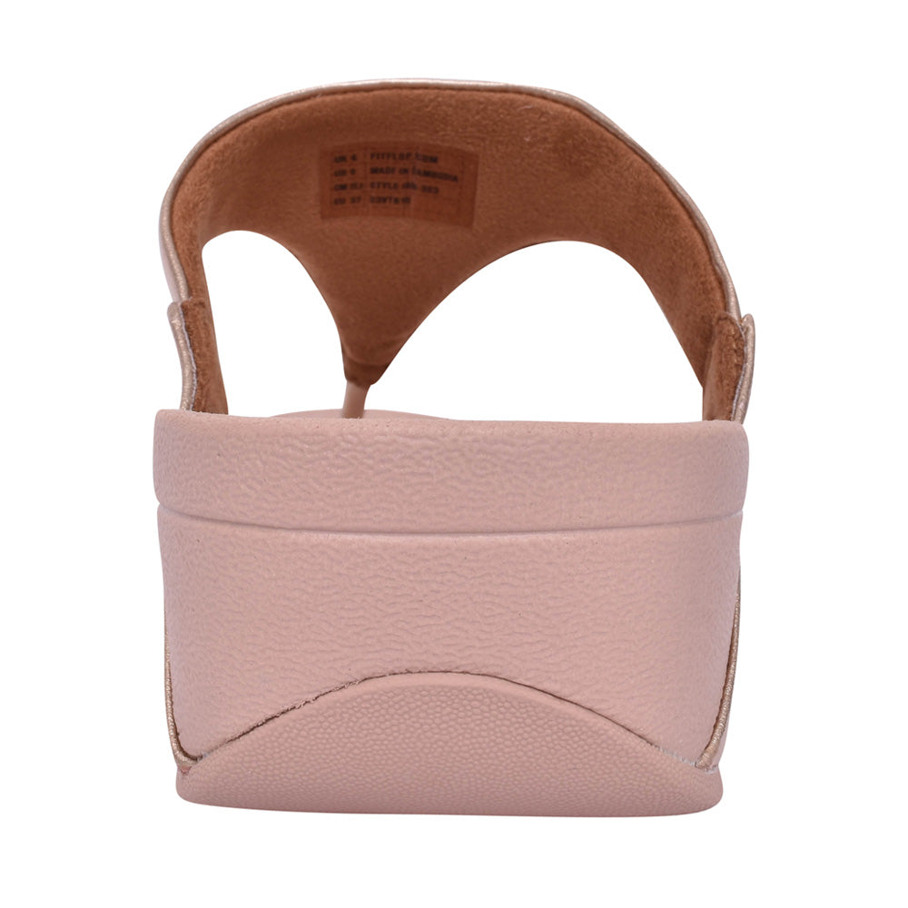 Ladies I88-323 Lulu Leather Toe Post Sandal In Rose Gold