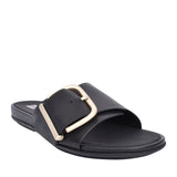 Ladies Hm6-001 Gracie Leather Slides In Black