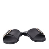 Ladies Hm6-001 Gracie Leather Slides In Black