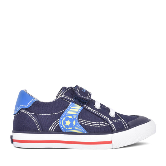 Boys 975020 Velcro Canvas Shoe In Navy
