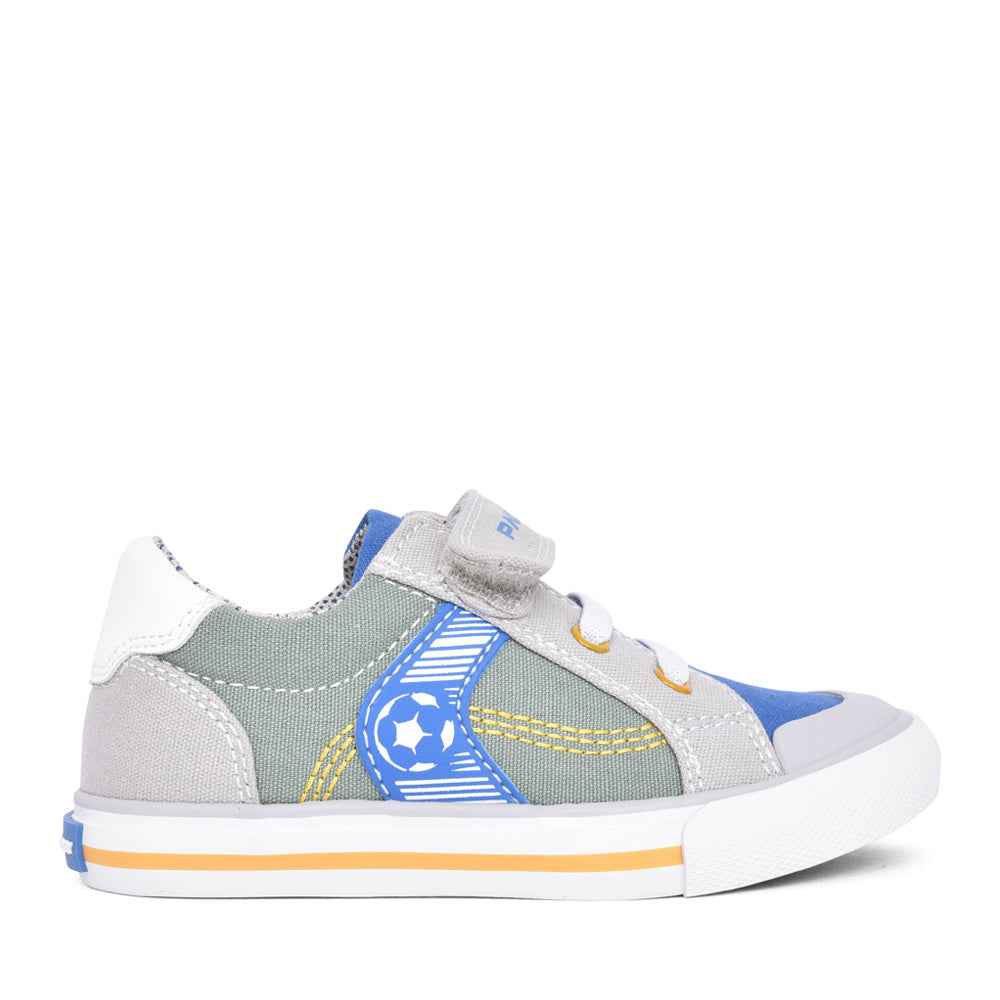 Boys 975030 Velcro Canvas Shoe In Grey