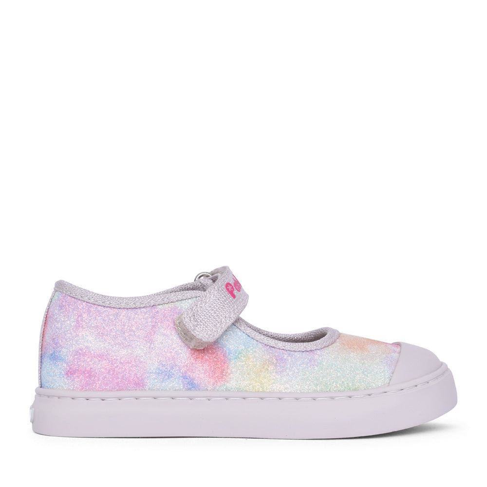 Girls 975430 Velcro Canvas Shoe In Multi-colour