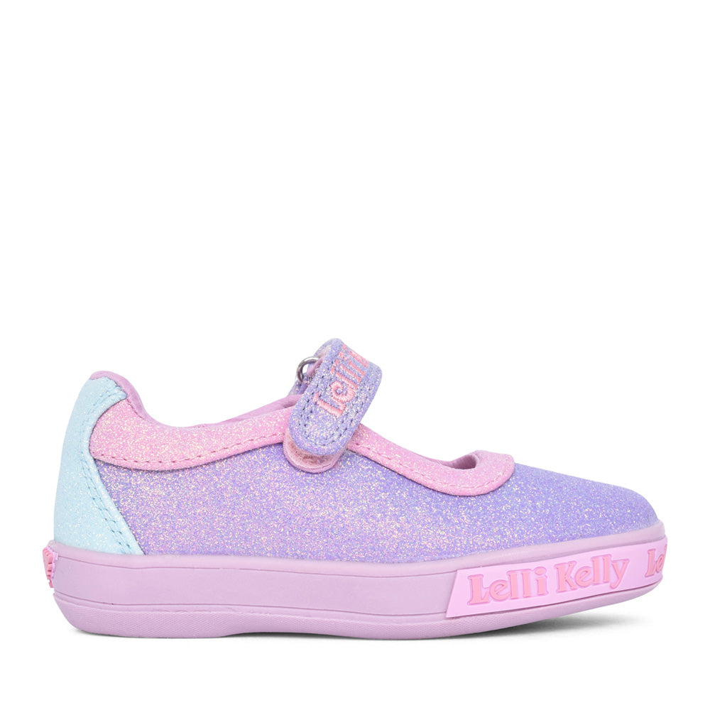 Girls Lk4148 Milly D Velcro Shoe In Lilac