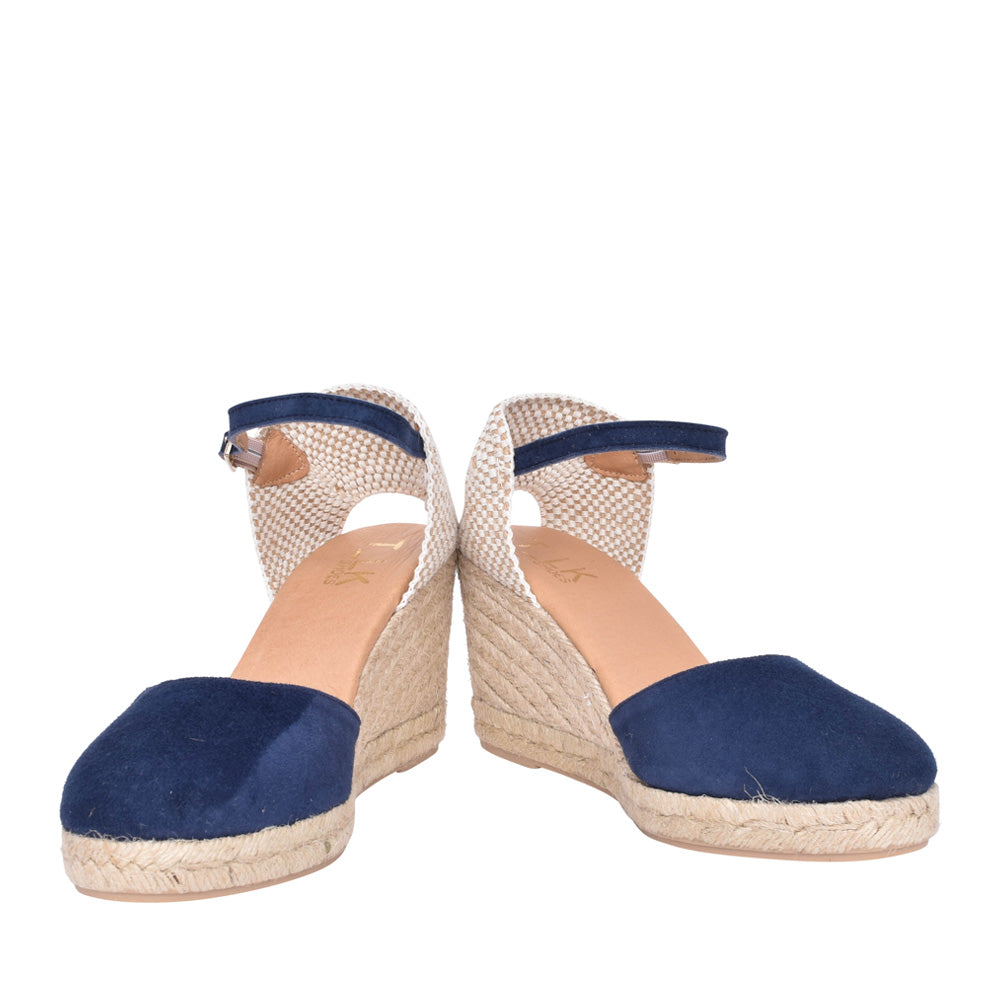 Ladies King Wedge Heel Shoe In Navy