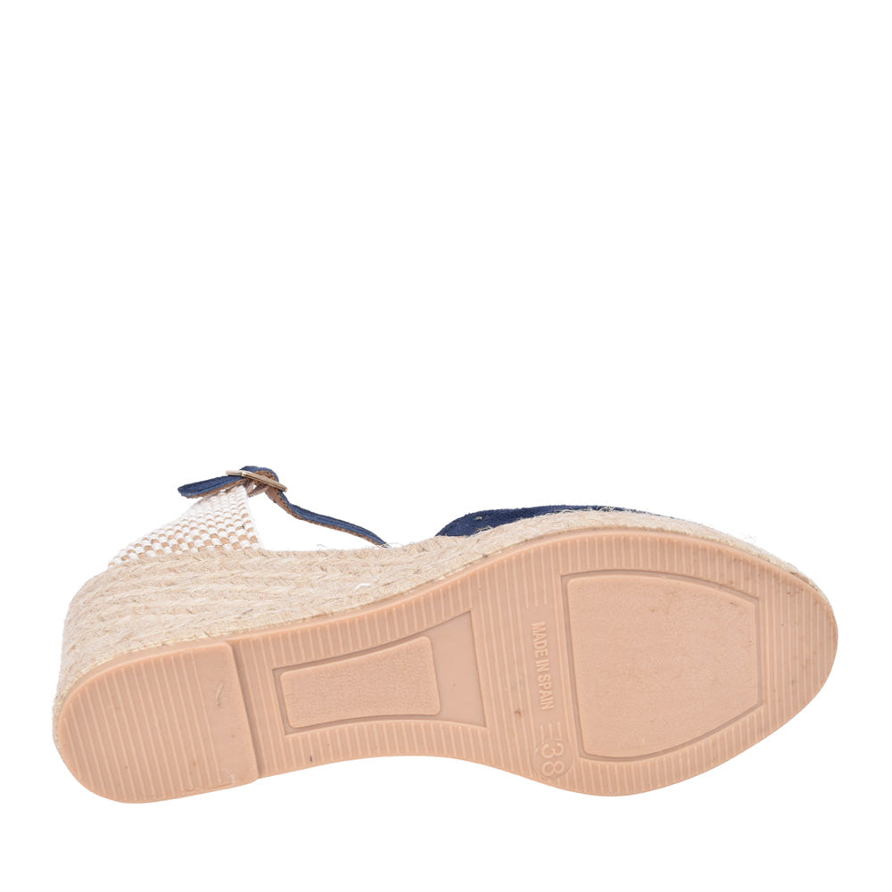 Ladies King Wedge Heel Shoe In Navy