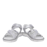 Girls 5890222 Velcro Sandal In Silver