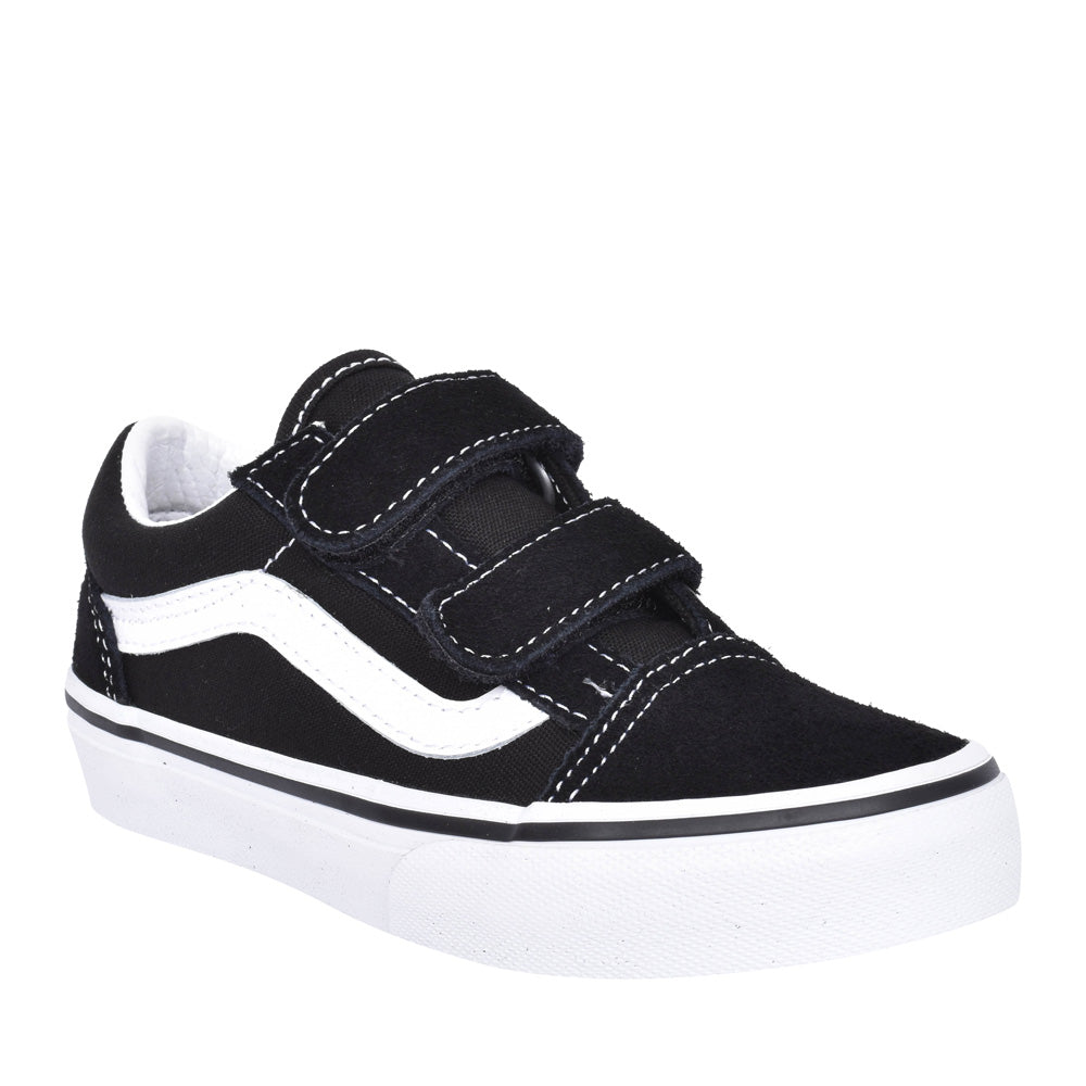 Unisex Junior Old Skool V Velcro Shoe In Black