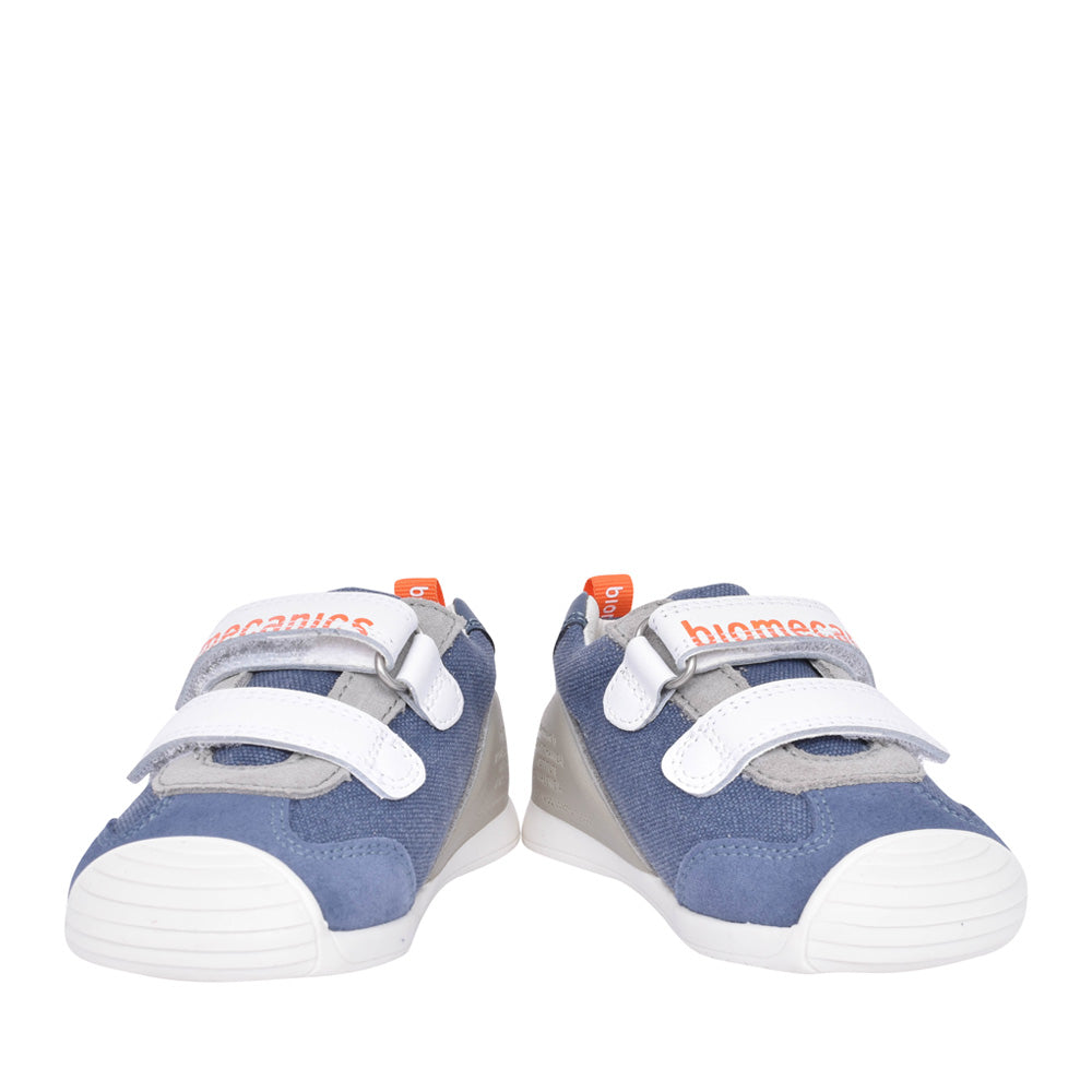 Boys 242131 Double Velcro Shoe In Blue