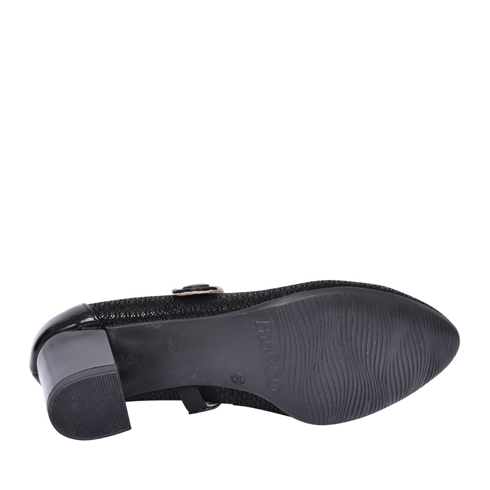 Ladies 6442 G-fit Mary Jane Court Shoe In Black