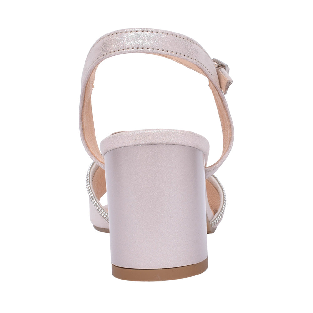 Ladies 4040 G-fit Block Heel Sandal In Pearl