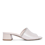 Ladies 4092 Block Heel Mule In Pearl