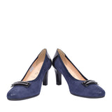 Ladies 5402 G-fit Medium Heel Court Shoe In Navy