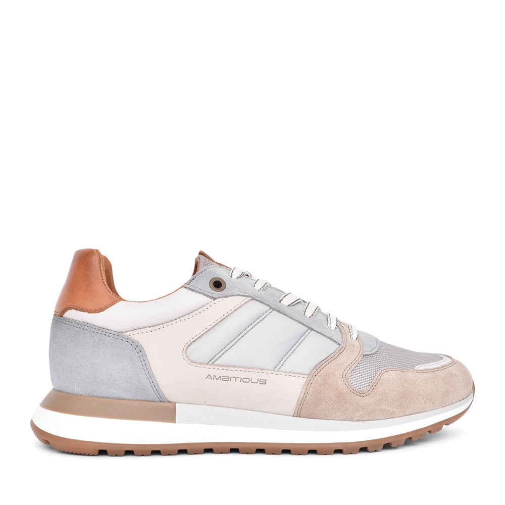 Mens 12554a Grizz Laced Trainer In Beige