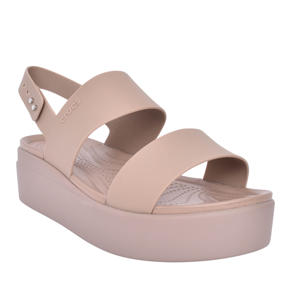 Ladies 206453 Brooklyn Low Wedge Sandal In Latte