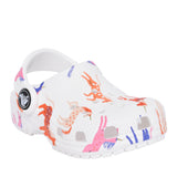 Girls 209697 Classic Unicorn Print Clog In White Multi