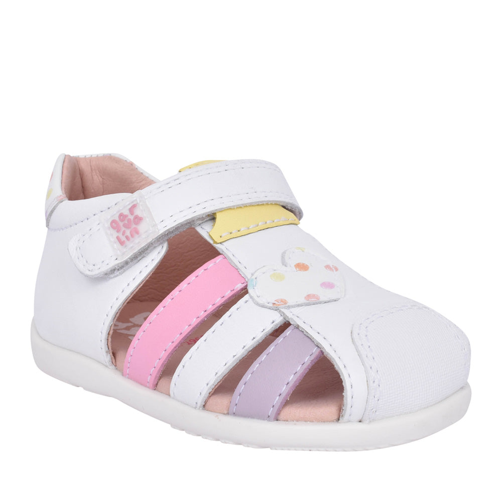 Girls 242305 Velcro Shoe In White