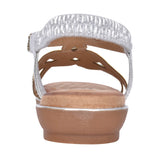 Ladies Santorini Sandal In Silver