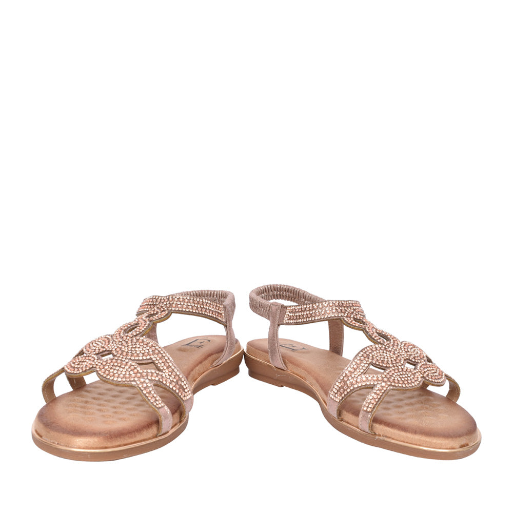 Ladies Santorini Sandal In Rose Gold