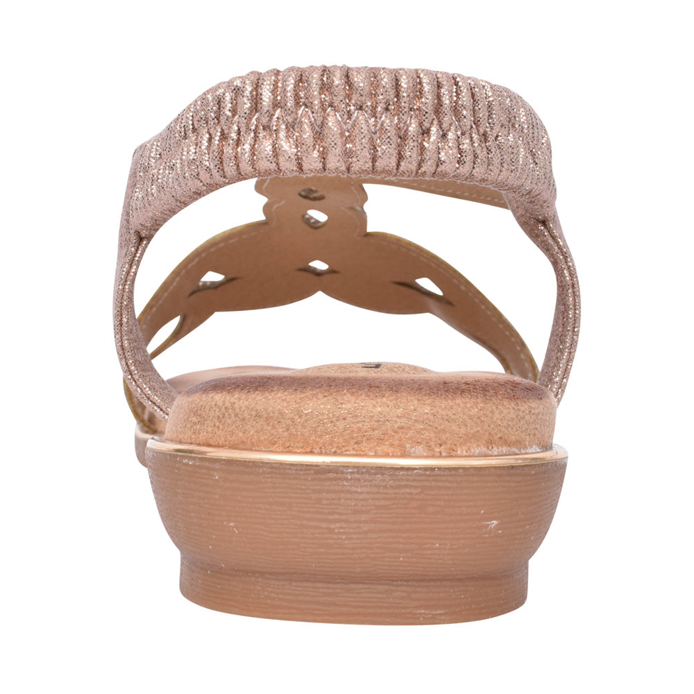 Ladies Santorini Sandal In Rose Gold