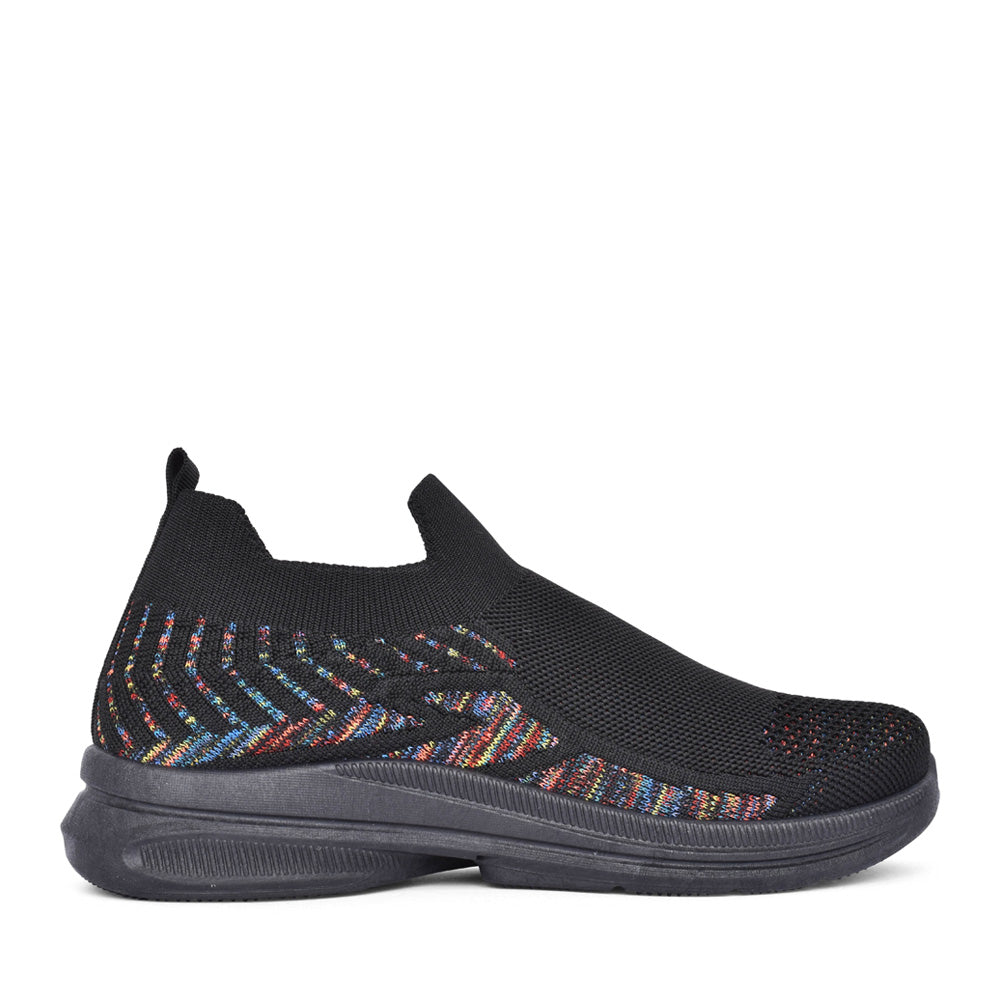 Ladies Appletini Slip-on Trainer In Black