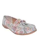 Ladies Rio Slip-on Shoe In White Multi