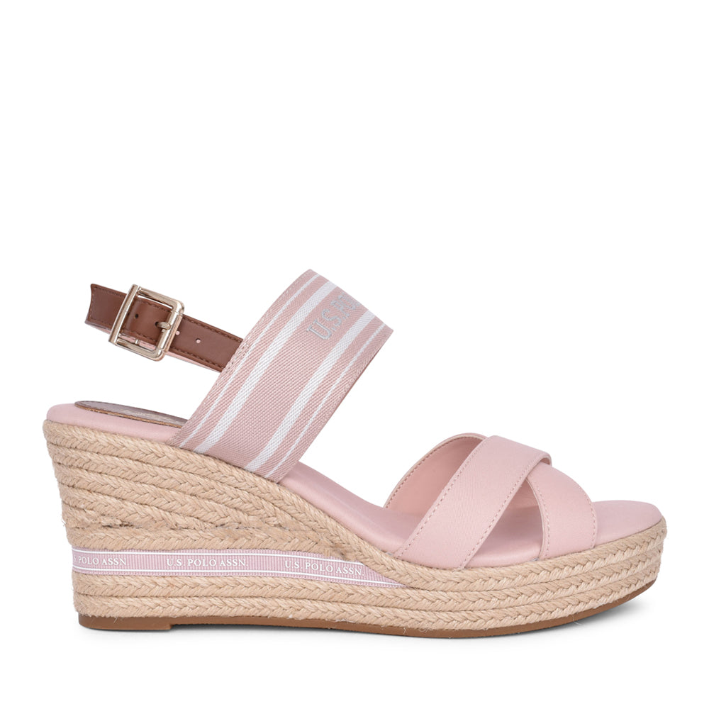 Ladies Alyssa Wedge Sandal In Nude