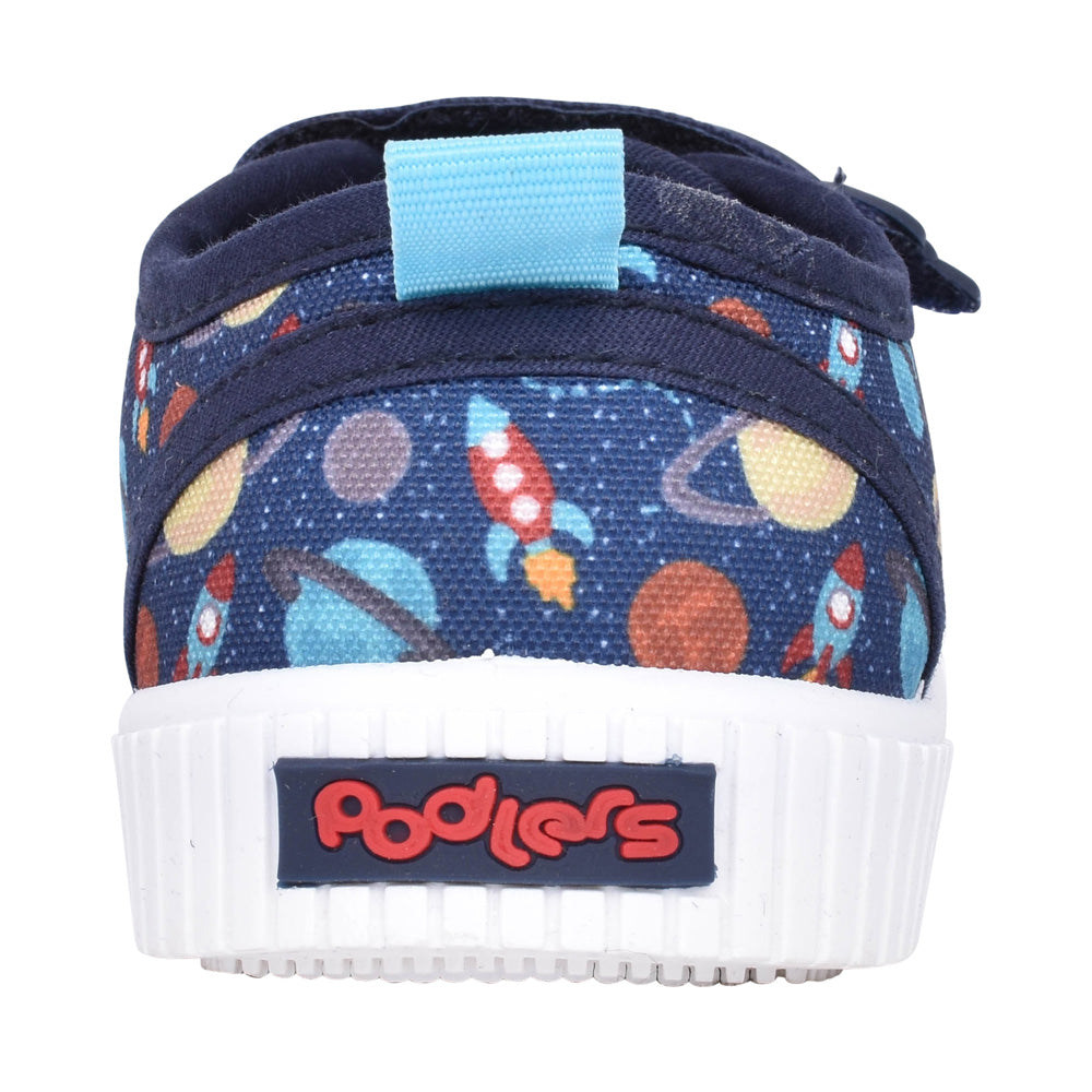 Boys Zyon Velcro Canvas Shoe In Navy