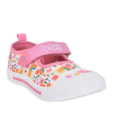 Girls Hallie Velcro Canvas Shoe In Ivory