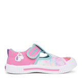 Girls Kali Velcro Canvas Shoe In Pink