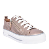 Ladies Filician Laced Trainer In Metallic