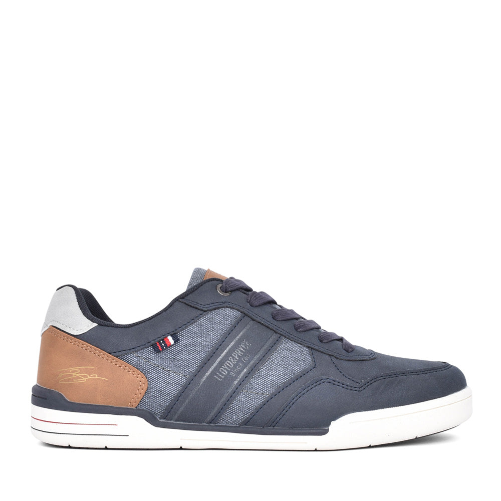 Mens De Klerk Laced Trainer In Navy