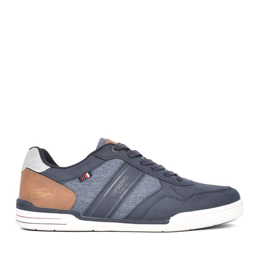 Mens De Klerk Laced Trainer In Navy