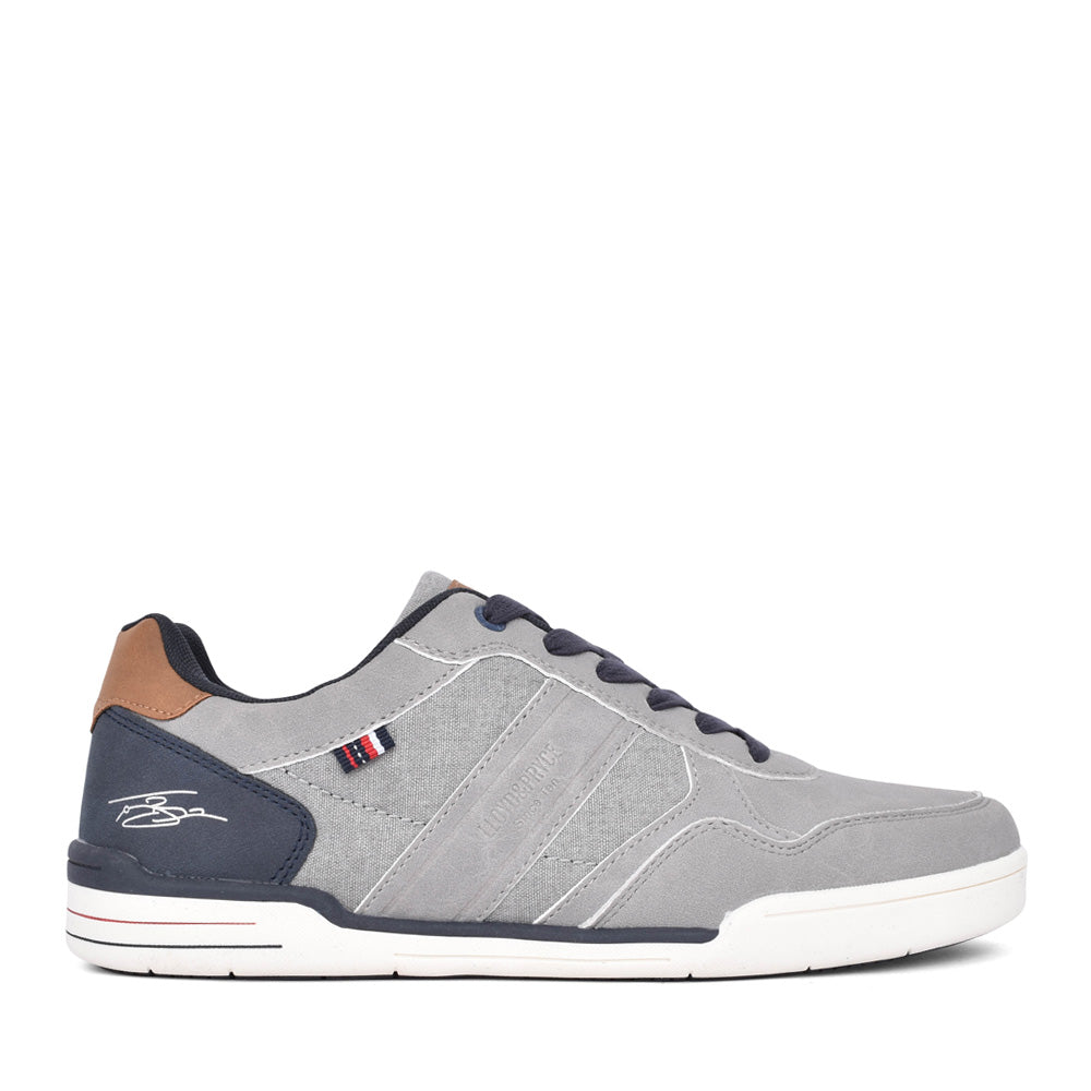 Mens De Klerk Laced Trainer In Grey