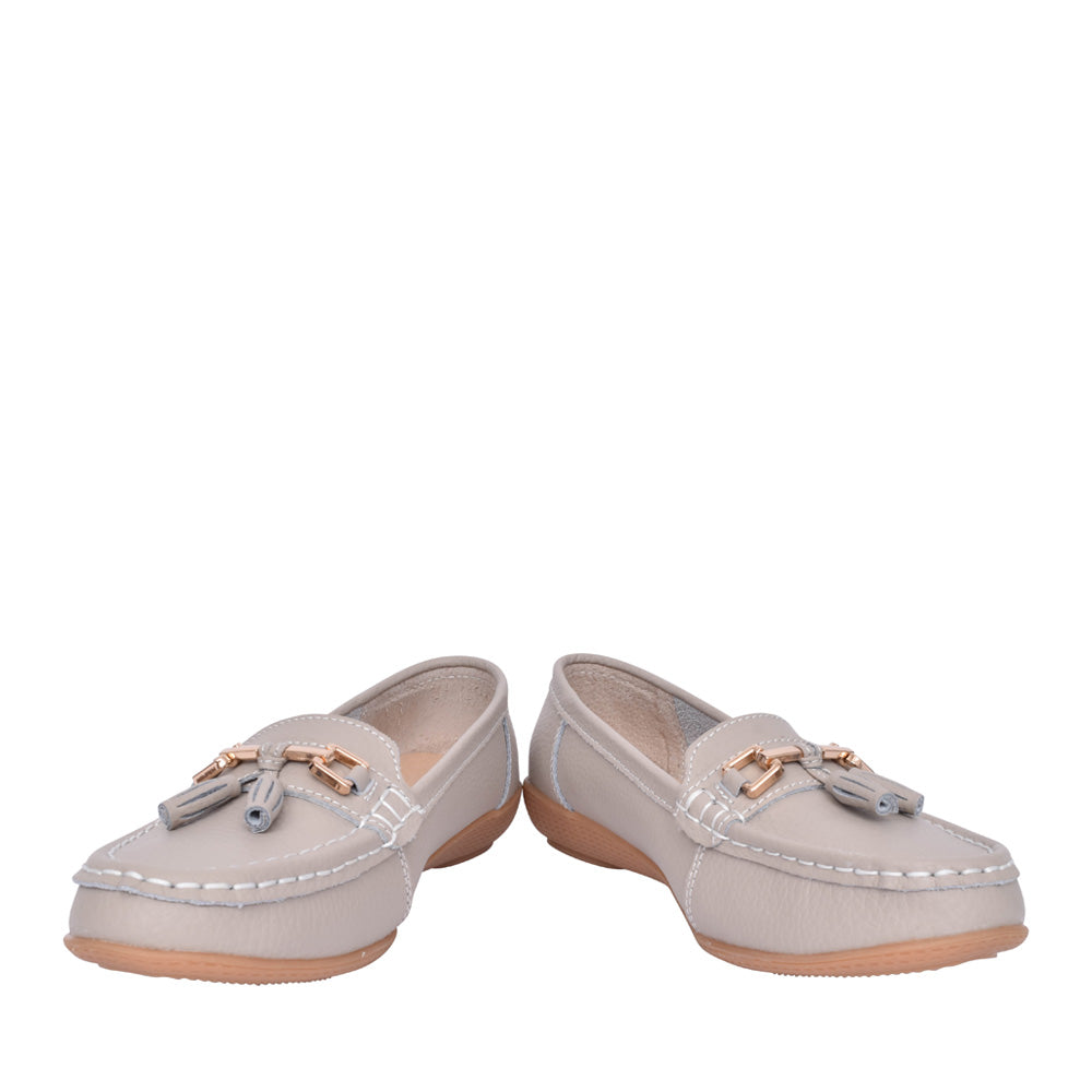 Ladies Nautical Slip-on Shoe In Smoke