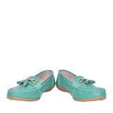 Ladies Nautical Slip-on Shoe In Emerald