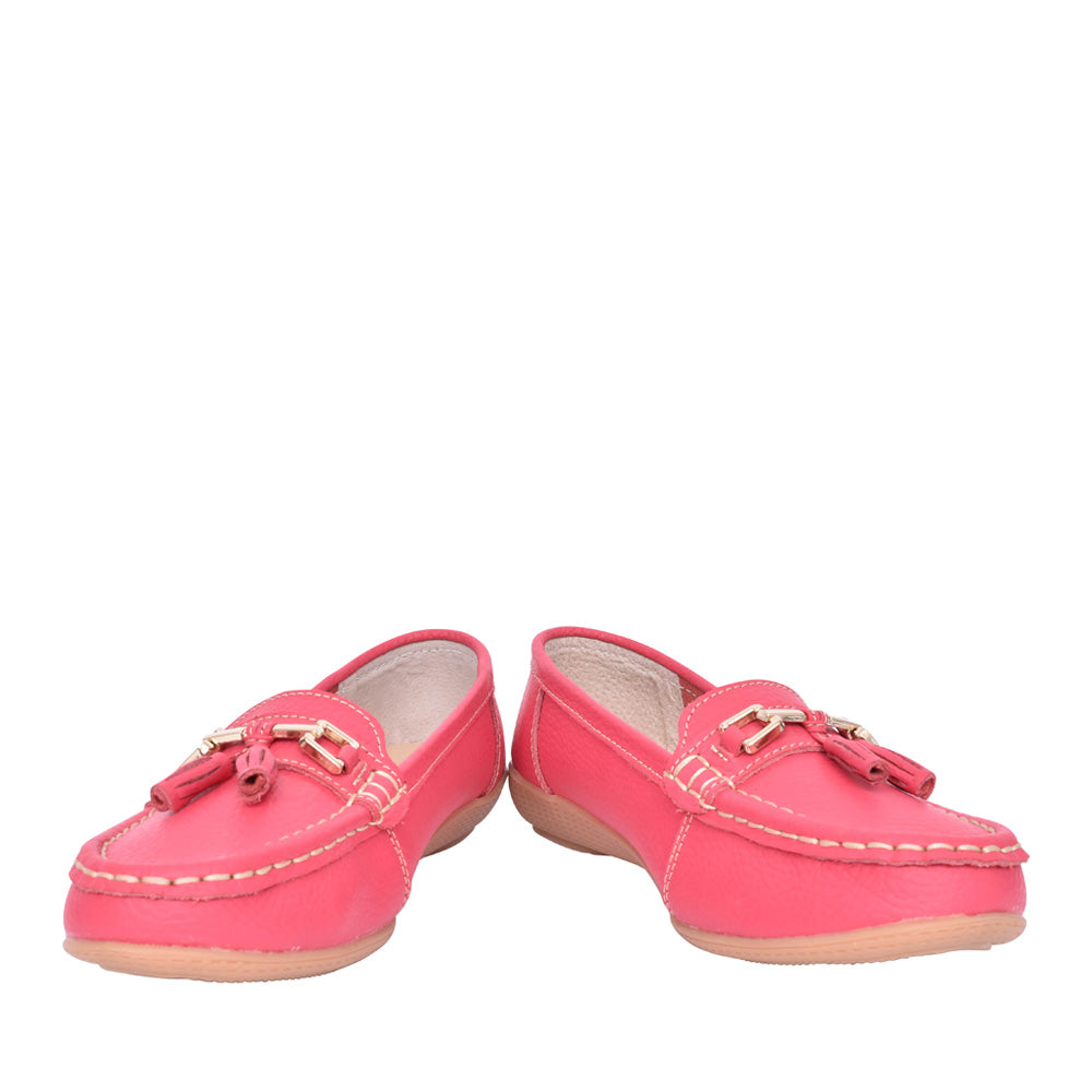 Ladies Nautical Slip-on Shoe In Watermelon