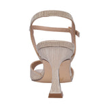 Ladies 23698 Medium Heel Sandal In Gold