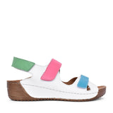 Ladies Daria A7211 Sandal In White Multi