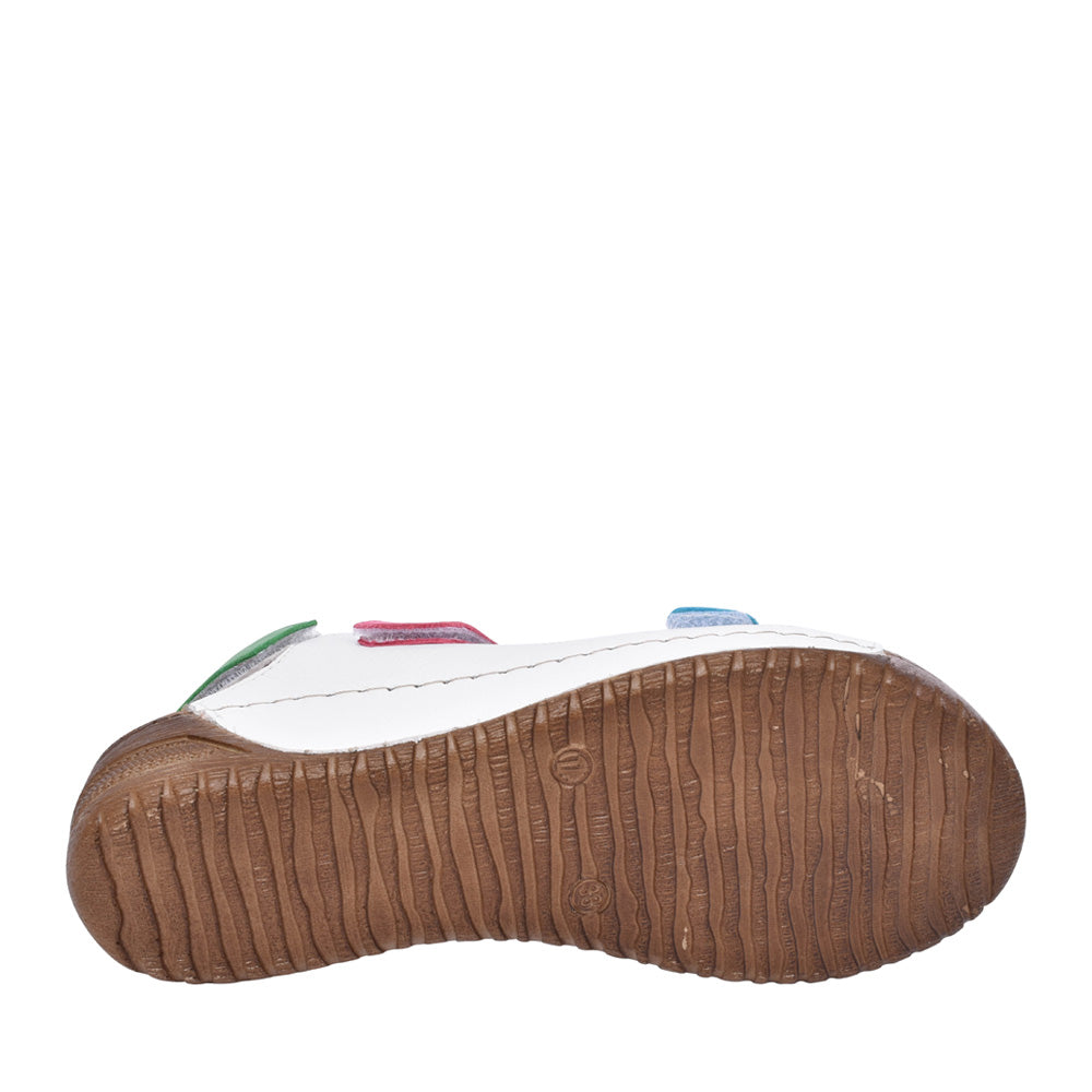 Ladies Daria A7211 Sandal In White Multi