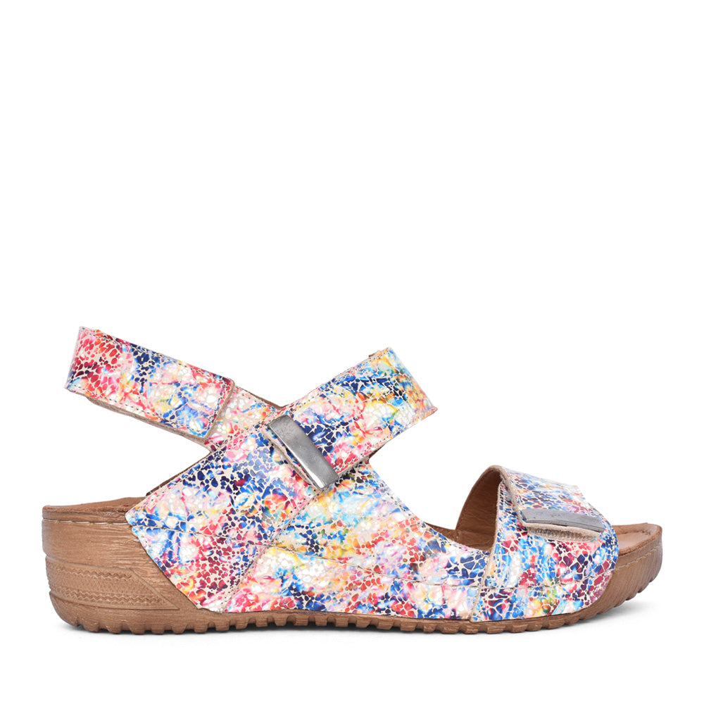 Ladies Sarah A7245 Laced Shoe In Multi-colour