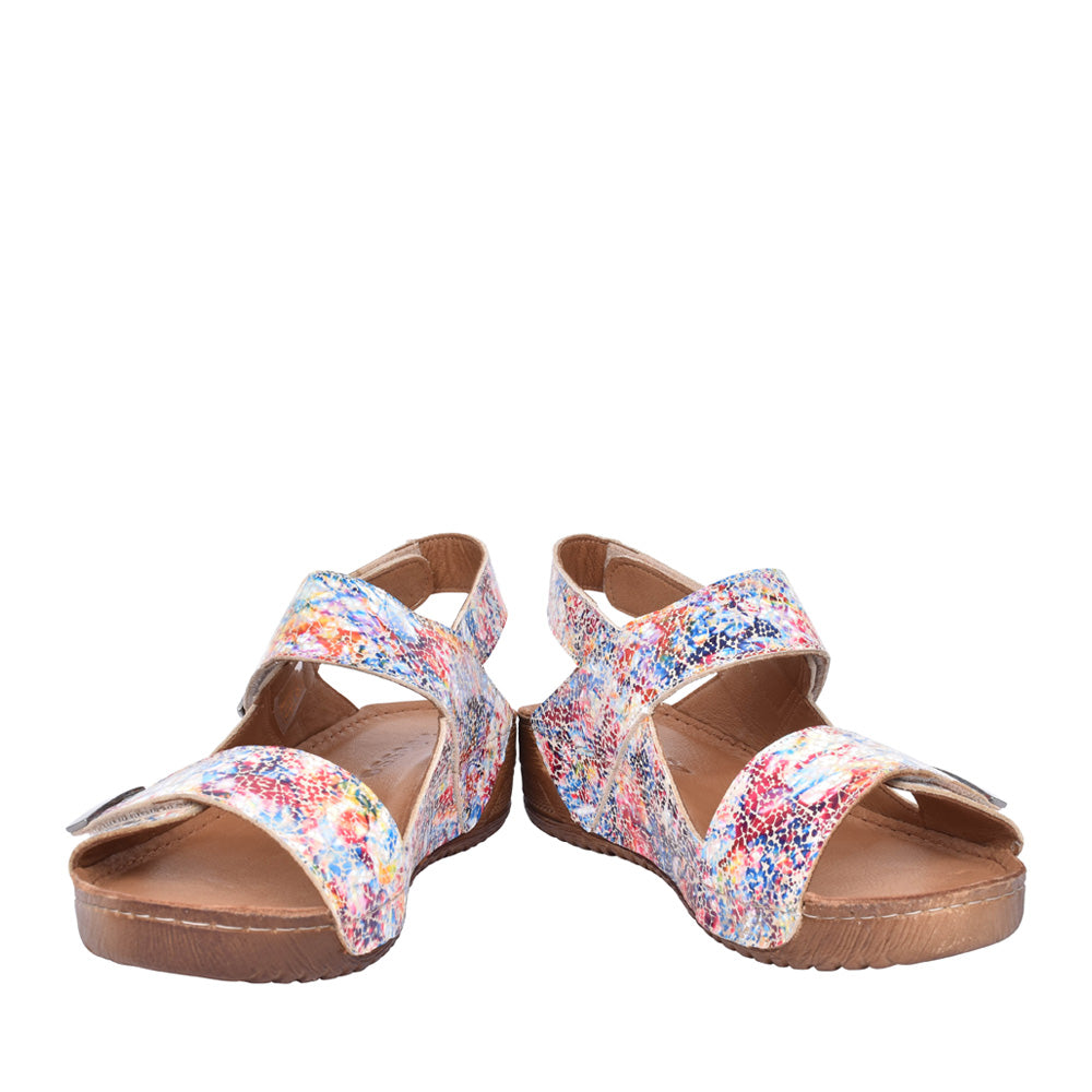 Ladies Sarah A7245 Laced Shoe In Multi-colour