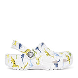 Boys 209695 Classic Dinosaur Print Clog In White Multi