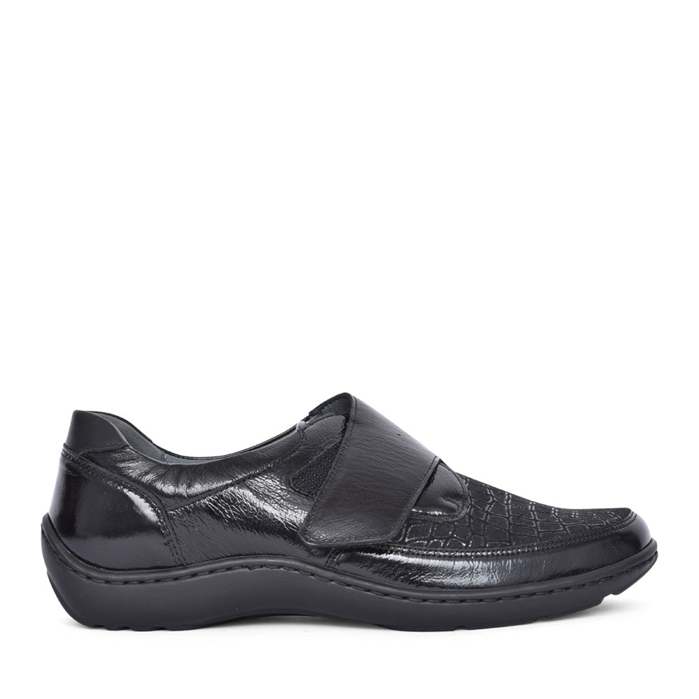 Ladies 496h31 Henni Velcro Shoe In Black