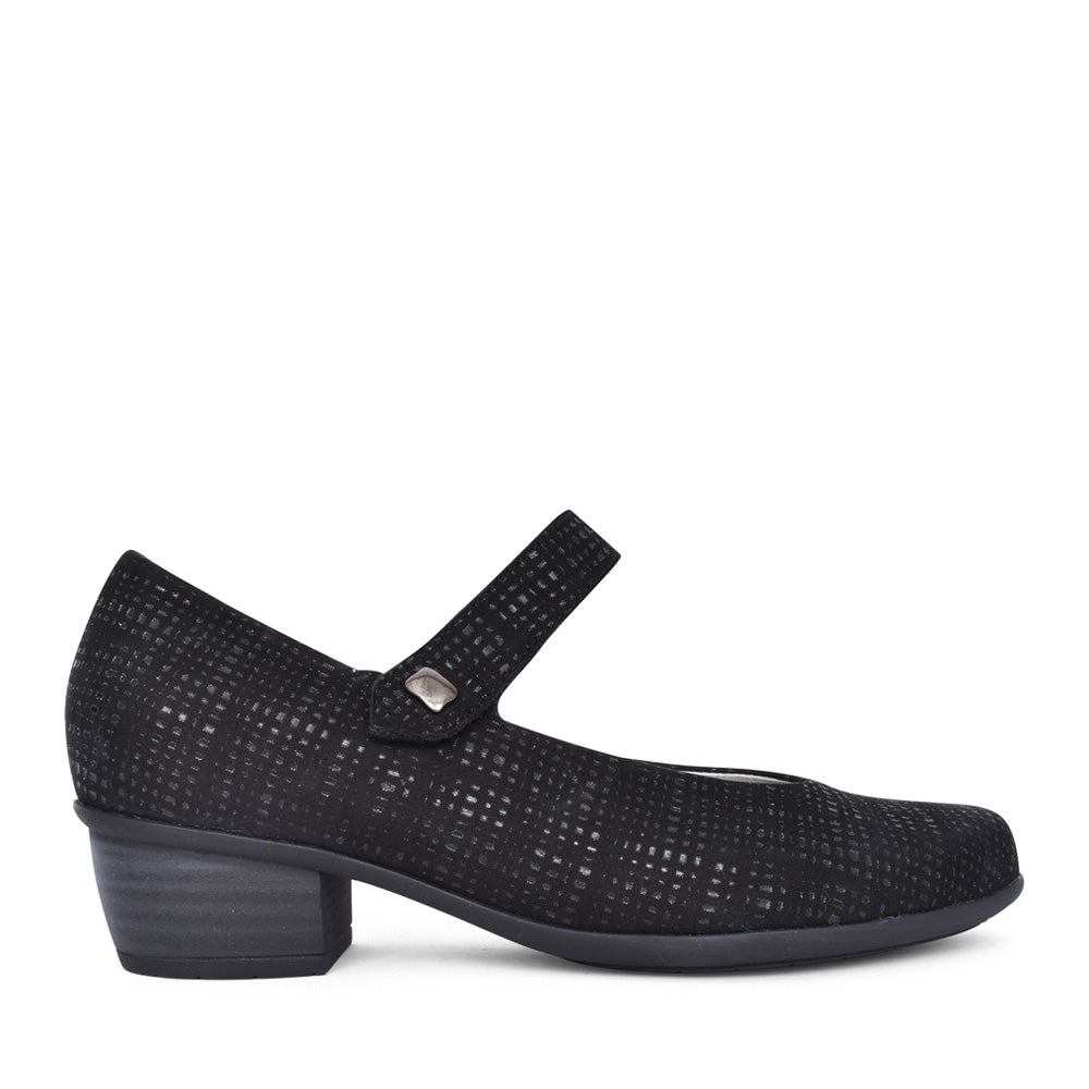 Ladies 967303 Haifi H-fit Low Heel Shoe In Black