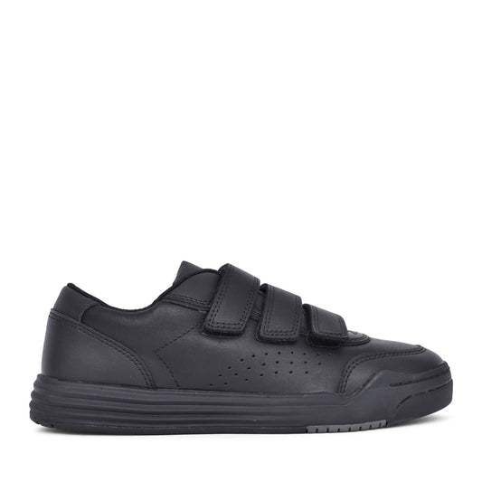 Boys Urban Sky Older Black Leather Velcro Shoe In Kids G Fit